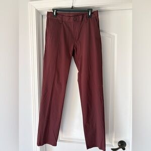 RHONE Men's Maroon Chinos